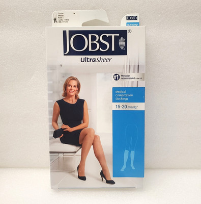 Jobst Ultra Sheer 15-20 mmHg Compression Knee CT Stockings Size Medium Suntan