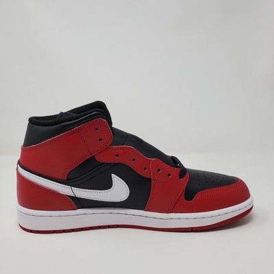 Nike Air Jordan 1 Mid Shoes Black Gym Red White DQ8426-061 Men's
