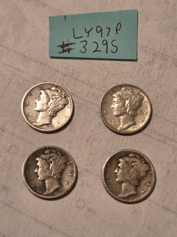 Mercury Dimes, 1940s, 1942s,1924s,1936P Group