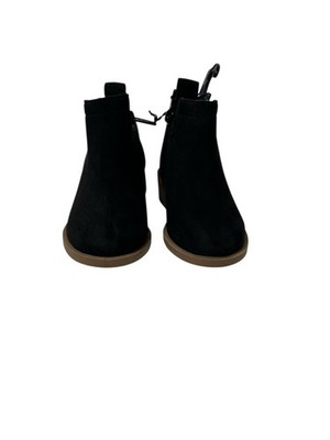 wonder nation toddler girls ankle boots zips on side black size 7