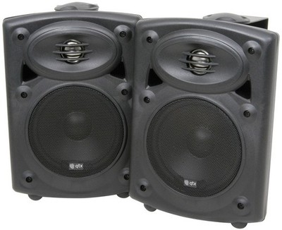 2 x QTX QR5B schwarz 5'' 40 W Stereo aktiver Studiomonitor Lautsprecher + Halterung