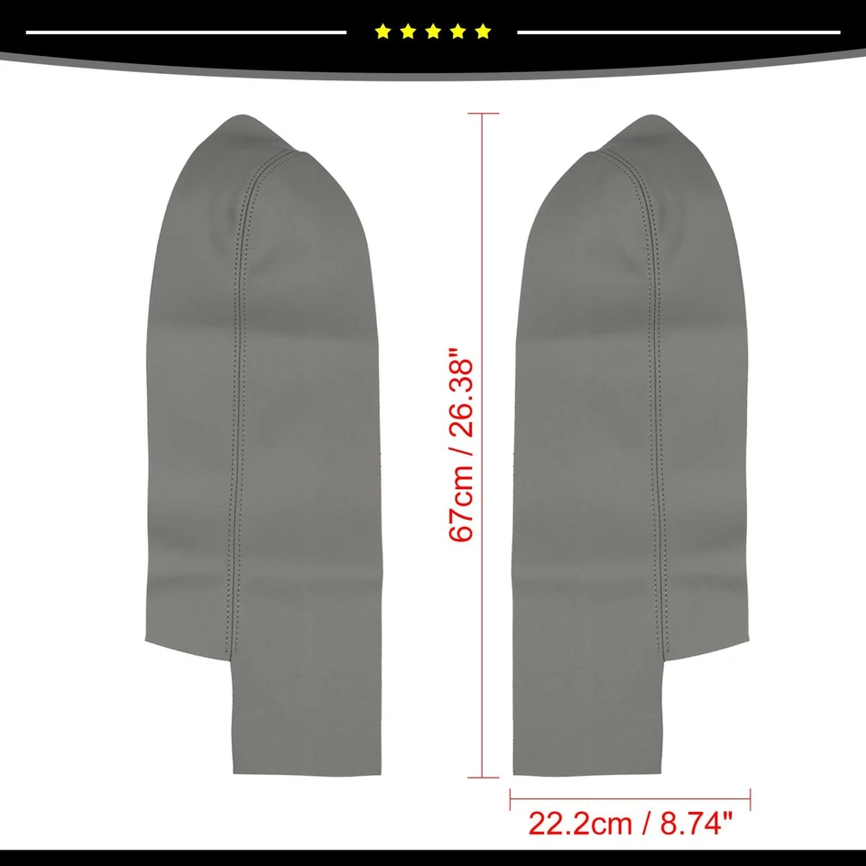 Pieza de 2 paneles de puerta delantera de coche reposabrazos cubierta gris apto para Honda CR-V 2007-2012 Foto 4 de 4