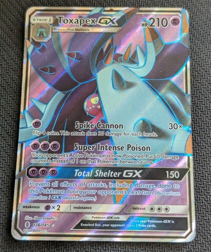 Toxapex GX 136/145 Guardians Rising Full Art Ultra Rare Pokemon Card