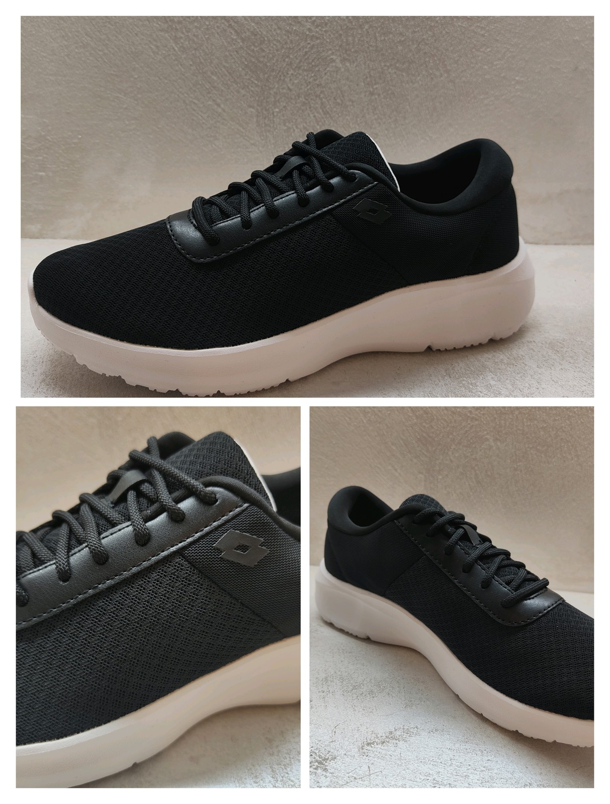 Lotto 220627 black sneakers uomo tessuto stringato leggerezza