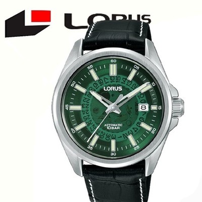 Lorus RU409AX9 automatische skelettierte grüne Zifferblatt Uhr UVP 154,99 £ 2 Jahre Garantie
