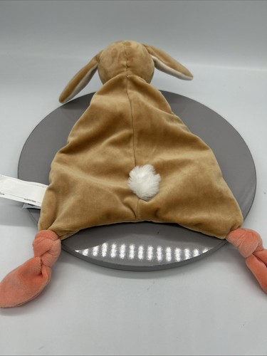 Manta de seguridad Mary Meyer Leika marrón conejito conejo peluche esquinas anudadas - Imagen 8 de 9