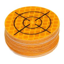 30pcs Survey Reflector Sheet 40x40mm Self-Adhesive Round Surveying Mark Yellow