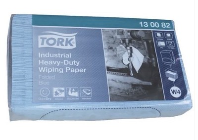 TORK Schwerlast Wischpapier blau W4 Ölentfernung etc. 100 Blatt, 130082 MwSt-Reg