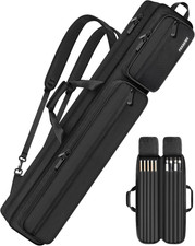 Pool Cue Case, Pool Stick Case 4X5 with Multiple Pockets Holds 4 Butts 5 Shafts,