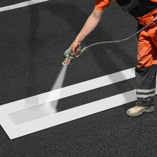 Parking Lot Line Stencil 4x108", Reusable Silicone for Asphalt Spray Paint
