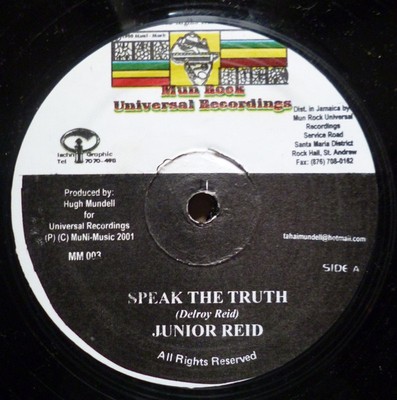 ジャマイカ12” Junior Reid Speak The Truth MM003 Mun Rock /00250 12