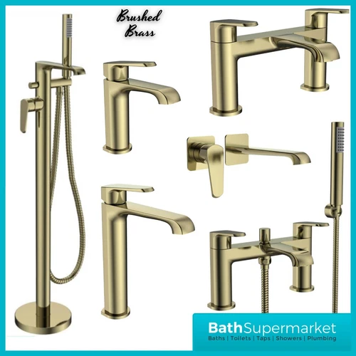 Brushed Brass Bathroom Tap Range – Mono, Tall, Wall, Bath Filler & Shower Mixer