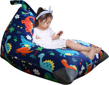 Stuffed Animal Storage Bean Bag Chair Cover for Kids Adults, Dinosaur Stuffed An