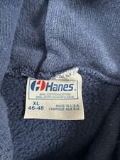 Vintage 90s Hanes Hoodie USA Made Streetwear Men XL Blue