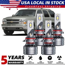 For Chevy Tahoe 1995-2006 6000k Led Headlights Bulbs Highlow Lights Combo 4x