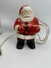 Vintage Royal 7 1/2"Hard Plastic Mold Light Up Santa Claus 1950 Christmas Works!