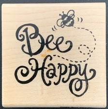 Stampendous Bee Happy Rubber Stamp
