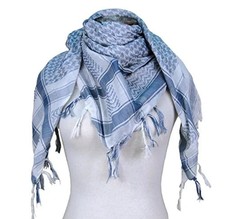 Tapp Collections Premium Shemagh Head Neck Scarf Orig - WhitePale Blue