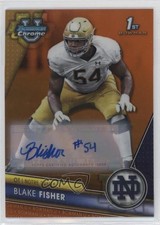 2023 Bowman U Chrome Prospect Orange Refractor 19/25 Blake Fisher #118 Auto 1mx6