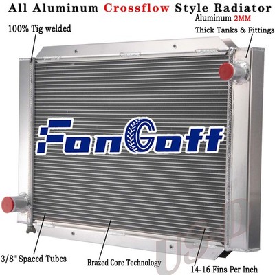 4 Row Aluminum Universal Cooling Radiator Fits Airboat 209000 Core 26 1/4''x18''