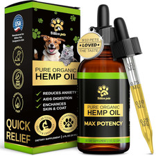 Billion Pets - Hemp Oil for Dogs and Cats - Helps with Anxiety, Pain, Stress, Sl