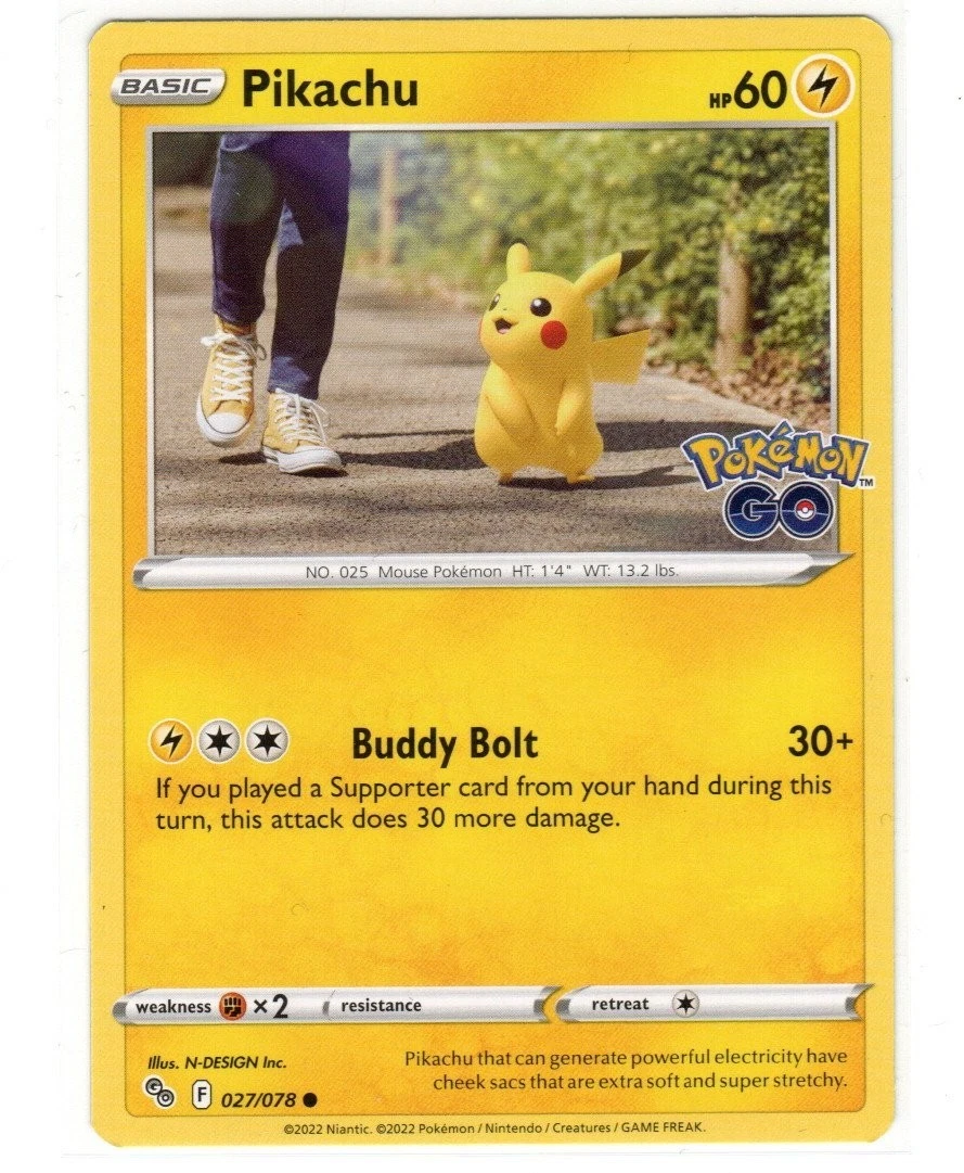 Pikachu 027/078 Pokémon GO for sale | eBay