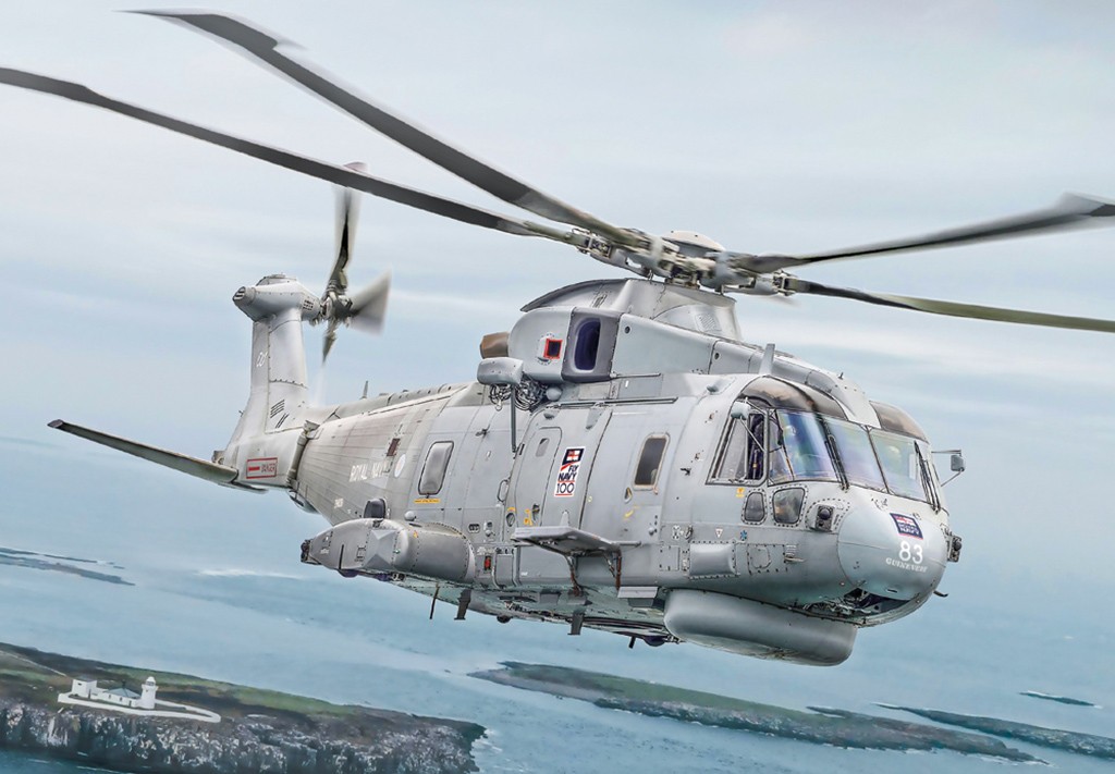 Italeri 1:72 AW-101 Merlin HM.1 Plastic Model Kit