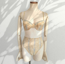 Y2k 90s Vintage Snake Pattern Bikini Set, High Waisted 2Pcs Deadstock Bikini Set