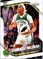 2025 Panini Prizm WNBA #116 Dominique Malonga White Seismic Prizms