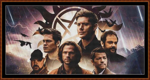 THE GUYS FROM SUPERNATURAL ~~ cross stitch pattern - Picture 1 of 5