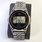 Vintage Timex Atlantis 100 (1980s) Men's Digital Watch, Working Light, Stainless