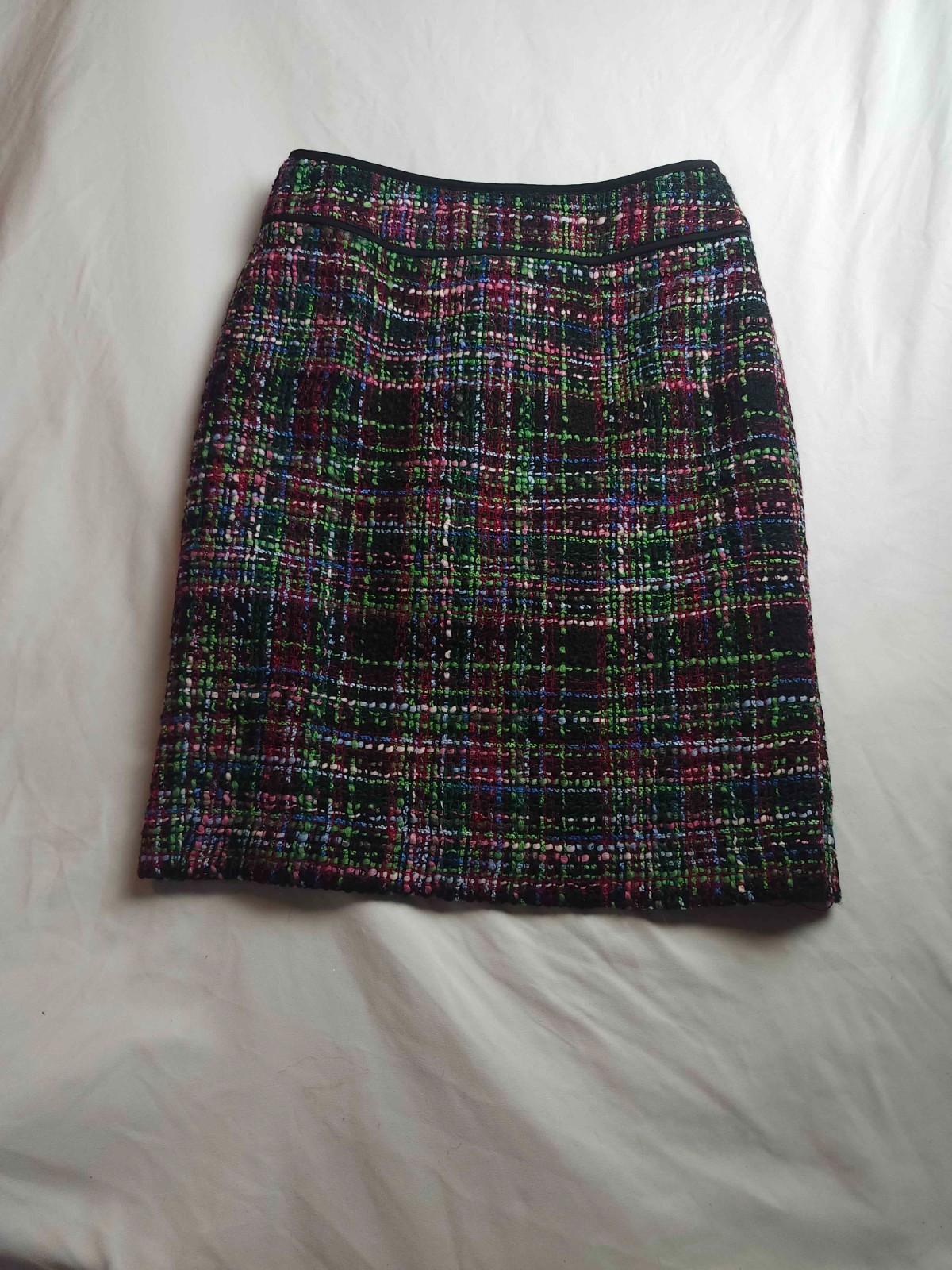 Talbots Pencil Skirt Womens Size 2P Multicolor Woven Wool Blend Tweed Career
