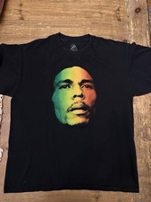 Bob Marley Shirt Mens L Black Zion Rootswear Reggae Graphic Tee Rasta Quote