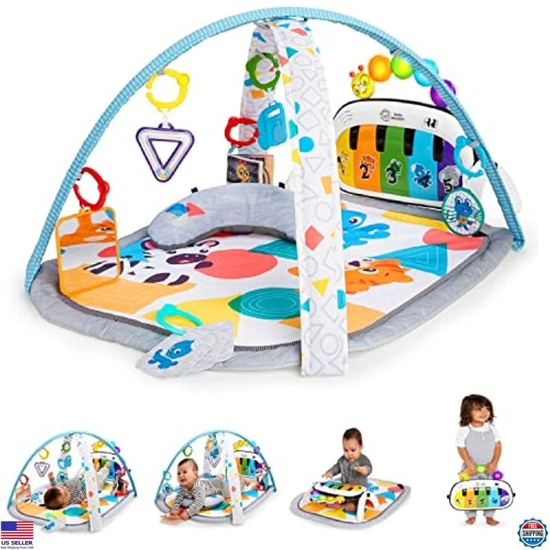 Baby Einstein 4-in-1 Kickin' Tunes Musical Play Gym & Piano - Tummy Time Mat