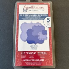 Spellbinders Labels Nineteen 19 Set of 5 Nesting Metal Cutting Dies S4-311