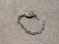Vintage Bicycle Lock W/ Chain + Key Vintage Made In Western Germany
