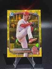 2025 Bowman Sapphire Edition - Chrome Prospects Quinn Mathews #BCP-25 Yellow /75
