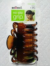 SCUNCI JAW CLIP THICK HAIR 1 pc BROWN