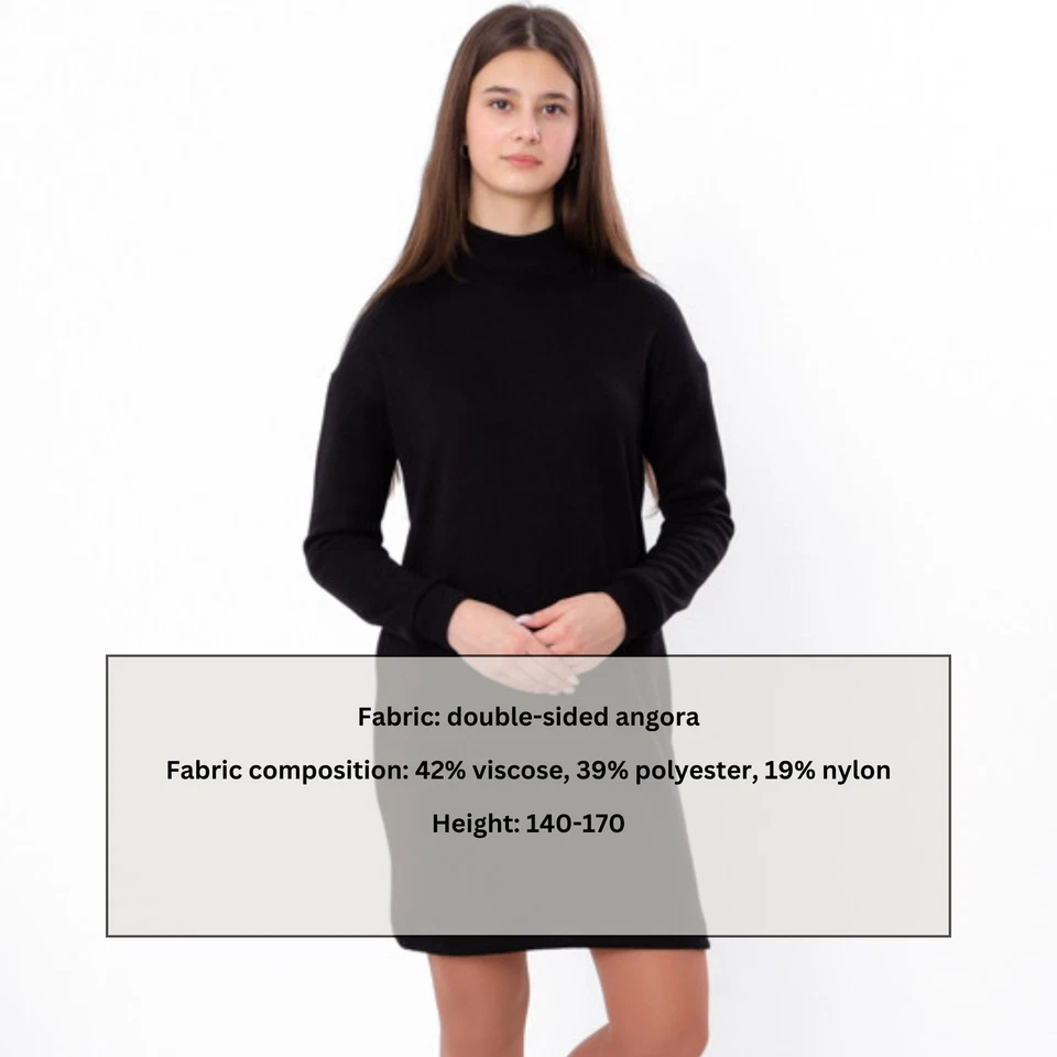 Vestido de malha para meninas – Tecido macio, ajuste elástico e design elegante,, Demi-seas... - Imagem 4 de 4