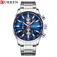CURREN Men Watch Top Brand Chronograph Wristwatch Big Case Business Male Watches