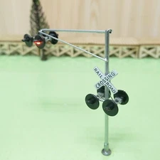 2 x HO scale model railroad cantilever grade crossing signal handing sign #C06