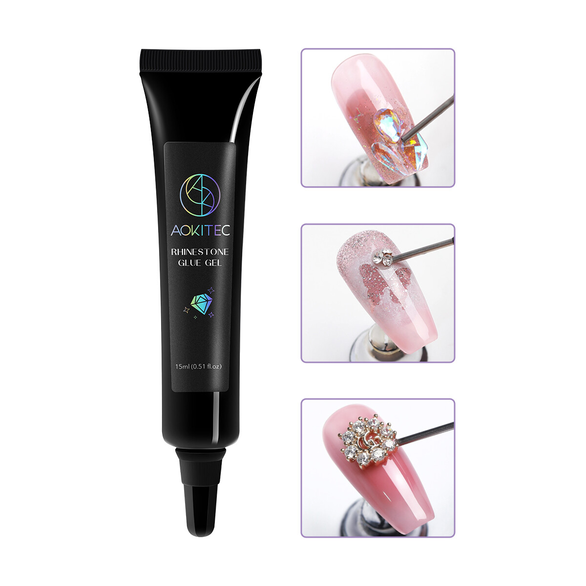 15ml Nail Art Glue Gel Super Adhesive For Rhinestone Foil Sticker Tips