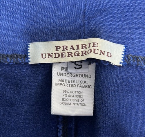 Prairie Underground Blue Denim Girdle Front Zipper Pants Sz S PULLING - Picture 4 of 5
