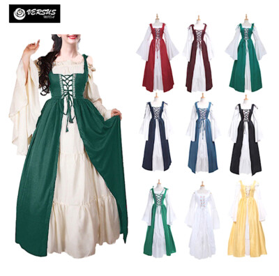 Vestito Abito Epoca Carnevale Donna Rinascimentale Woman Cosplay