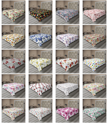 Ambesonne Watercolor Print Flat Sheet Top Sheet Decorative Bedding 6 Sizes