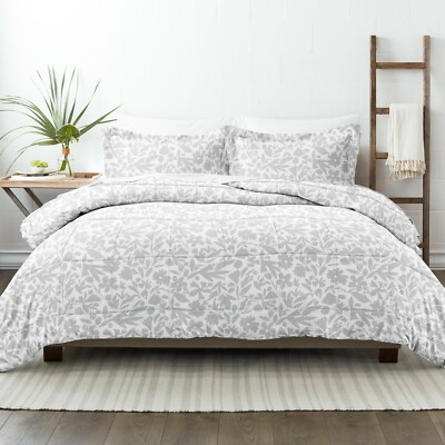 Kaycie Gray Fashion Comforter Abstract Garden Down-Alternative (Shams Included)