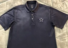 Dallas Cowboys Shiny Dark Blue S/S Mens Polo Shirt  Size Medium