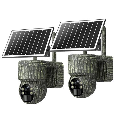 SEHMUA 4G LTE Cellular Trail Cameras 2 Pack, Unlimited Data Plan, 360°Full View