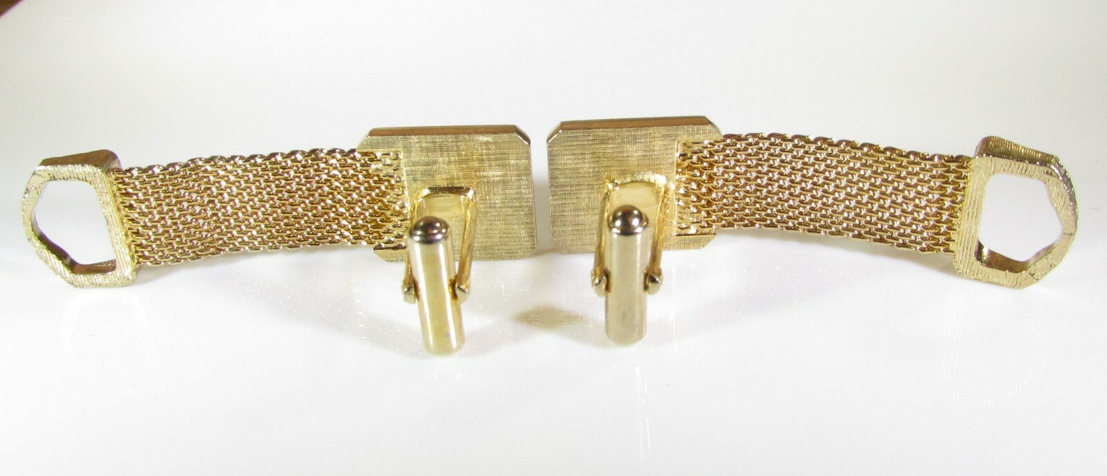 Wrap Cufflinks with Rectangle and Silver Design - image 4