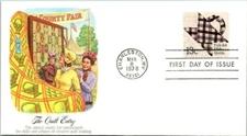 QUILTS FOLK ART  THE QUILT  ENTRY 1978 FLEETWOOD CACHET FDC VF UNADDRESSED